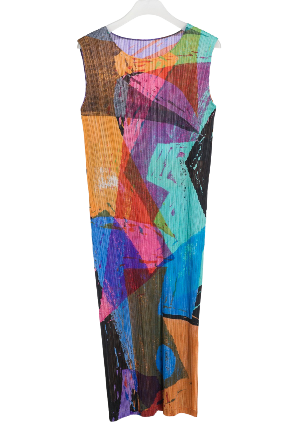 sold! ISSEY MIYAKE Pleats Please<br>Abstract Pattern Dress<br>