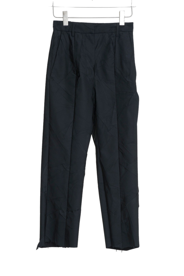 SOLD! Maison Margiela MM6<br>Crushed Poly Pants with Raw Hem<br>